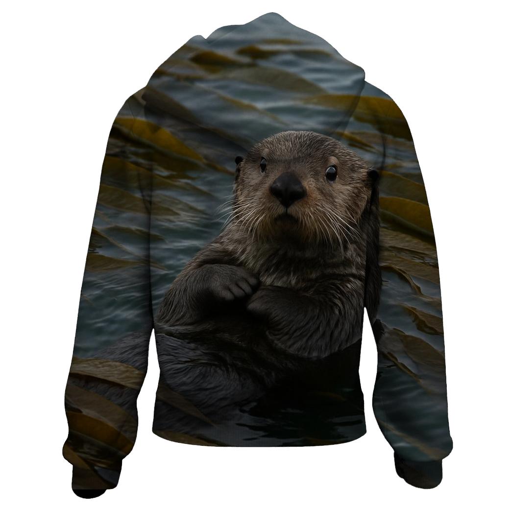 Kelp Forest Patrol Sea Otter graphic hoodies