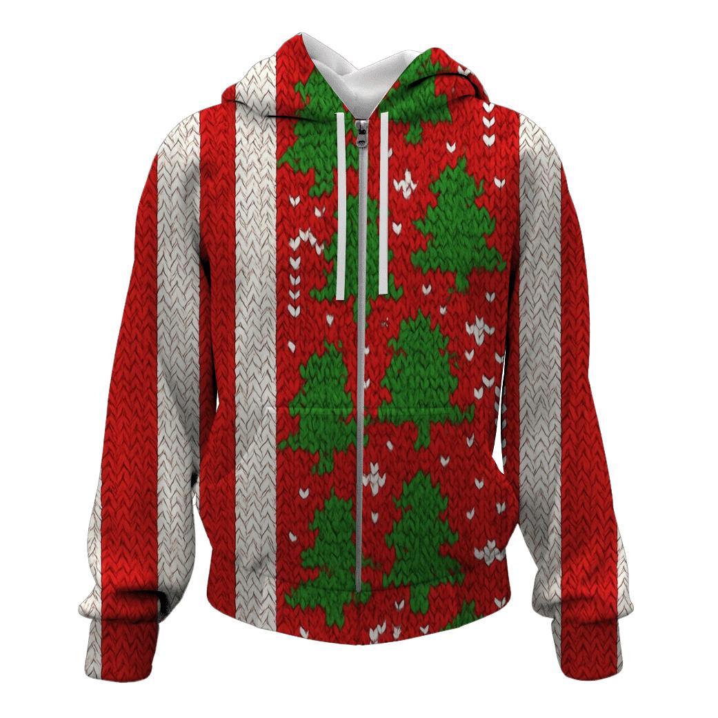 Peppermint Forest Pixel Stripes hoodie styles