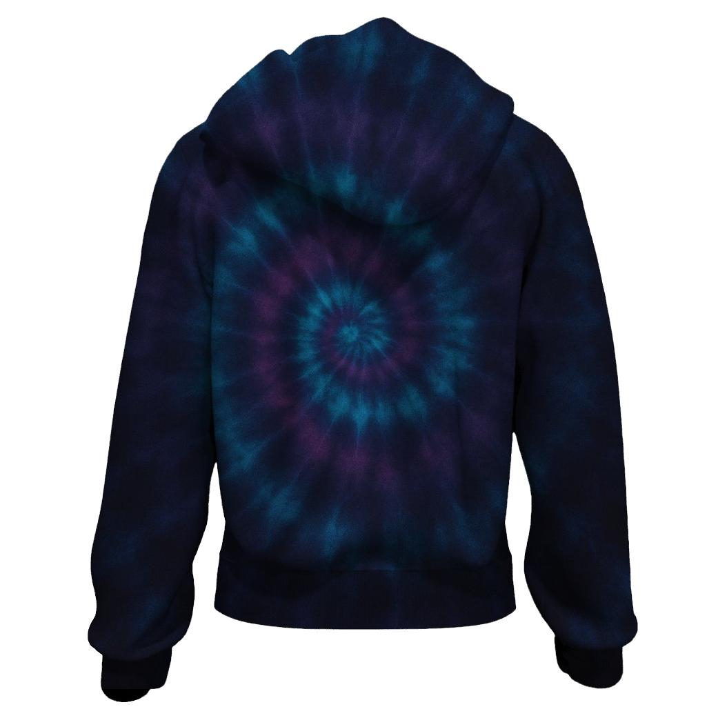 Galaxy Ripple Overdye Spiral hoodies fashion