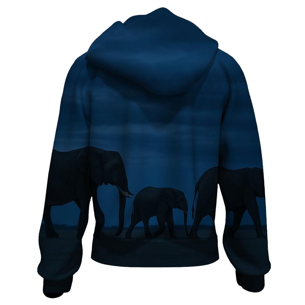 Twilight Crossing African Elephant hoodie styles