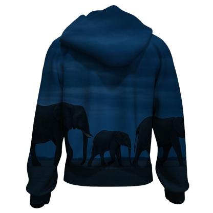 Twilight Crossing African Elephant hoodie styles