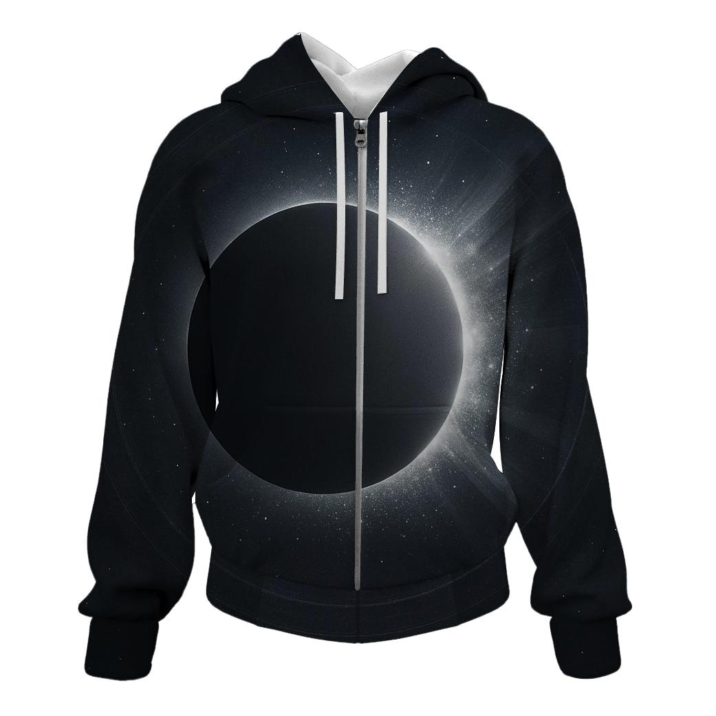 Silver Eclipse Glimmer premium hoodies