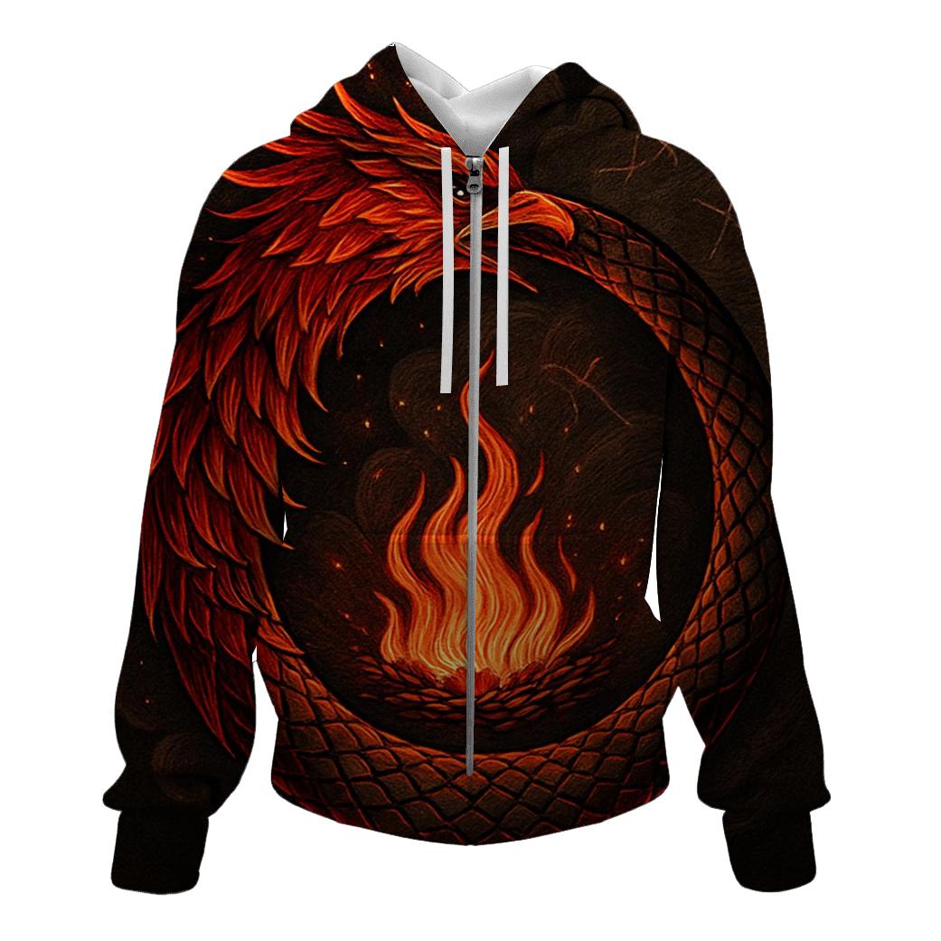 Phoenix Feather Ouroboros hoodie styles