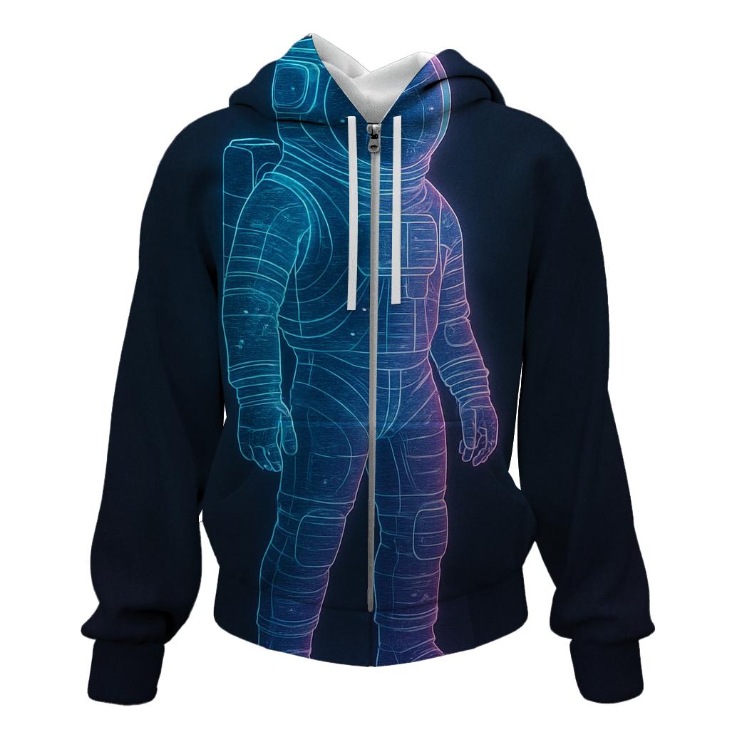 Holographic Astronaut Silhouette hoodie designs