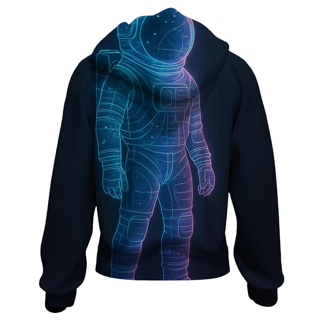 Holographic Astronaut Silhouette hoodie designs