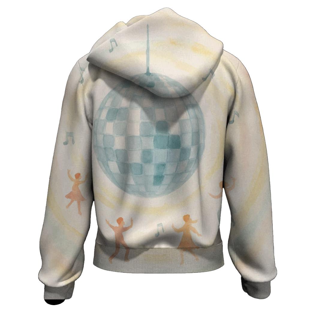 Watercolor Disco Orbit lightweight hoodies