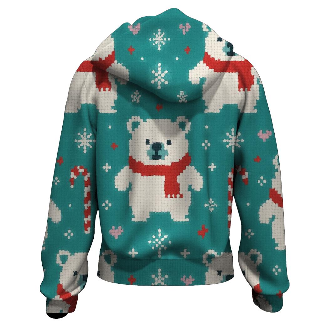 Candy Cane Polar Bear March custom hoodies