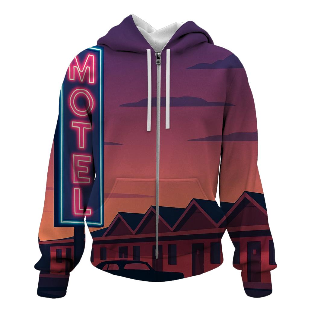 Roadside Motel Neon premium hoodies