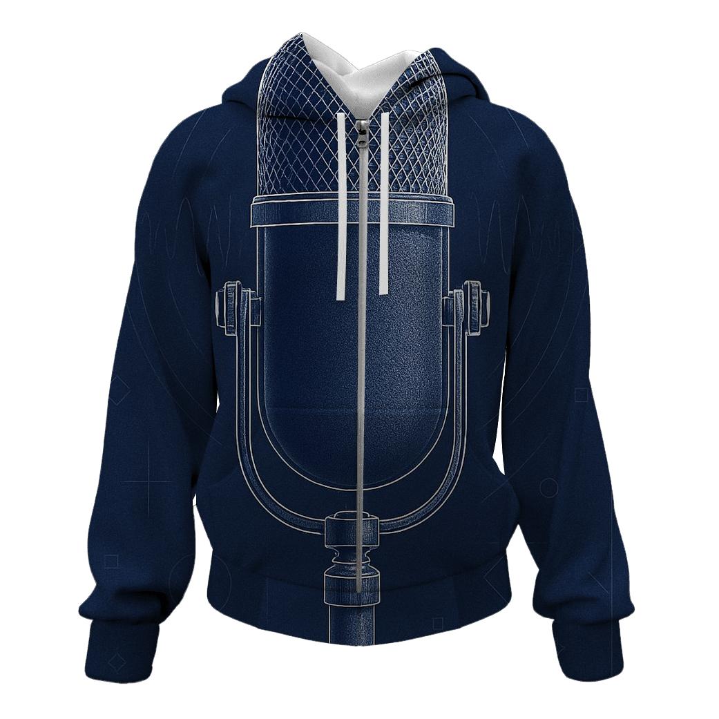 Matte Microphone Blueprint heavyweight hoodies
