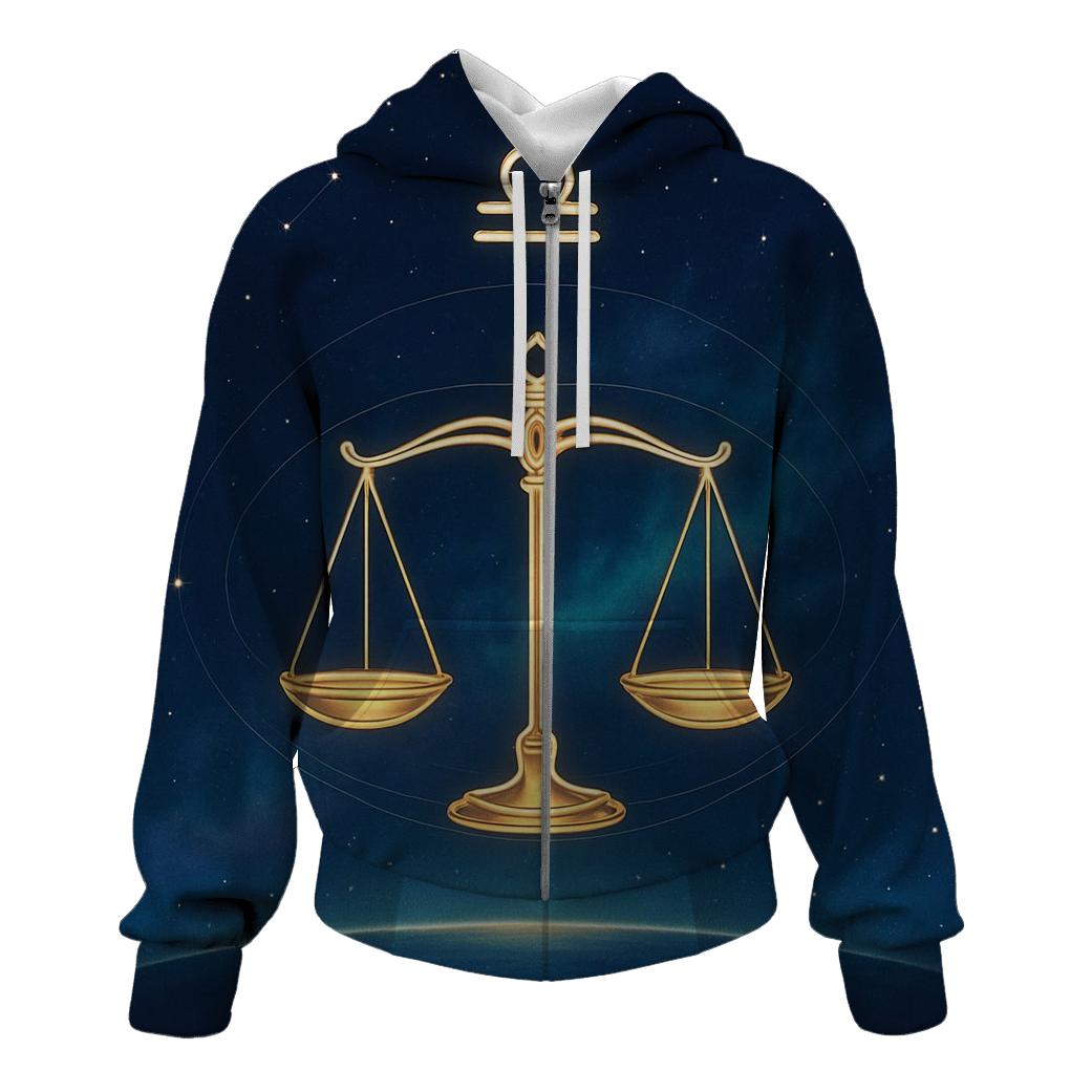 Luminous Libra Equinox Scales heavyweight hoodies