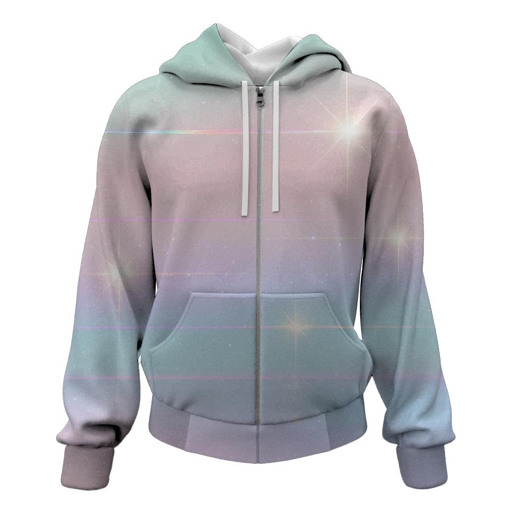 Pastel Hologram Horizon graphic hoodies