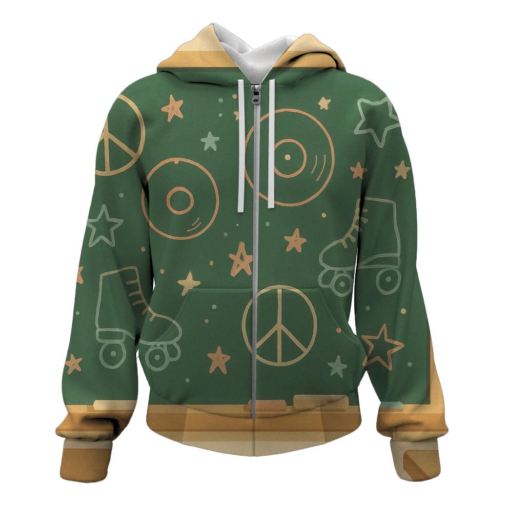 Funky Classroom Doodles graphic hoodies
