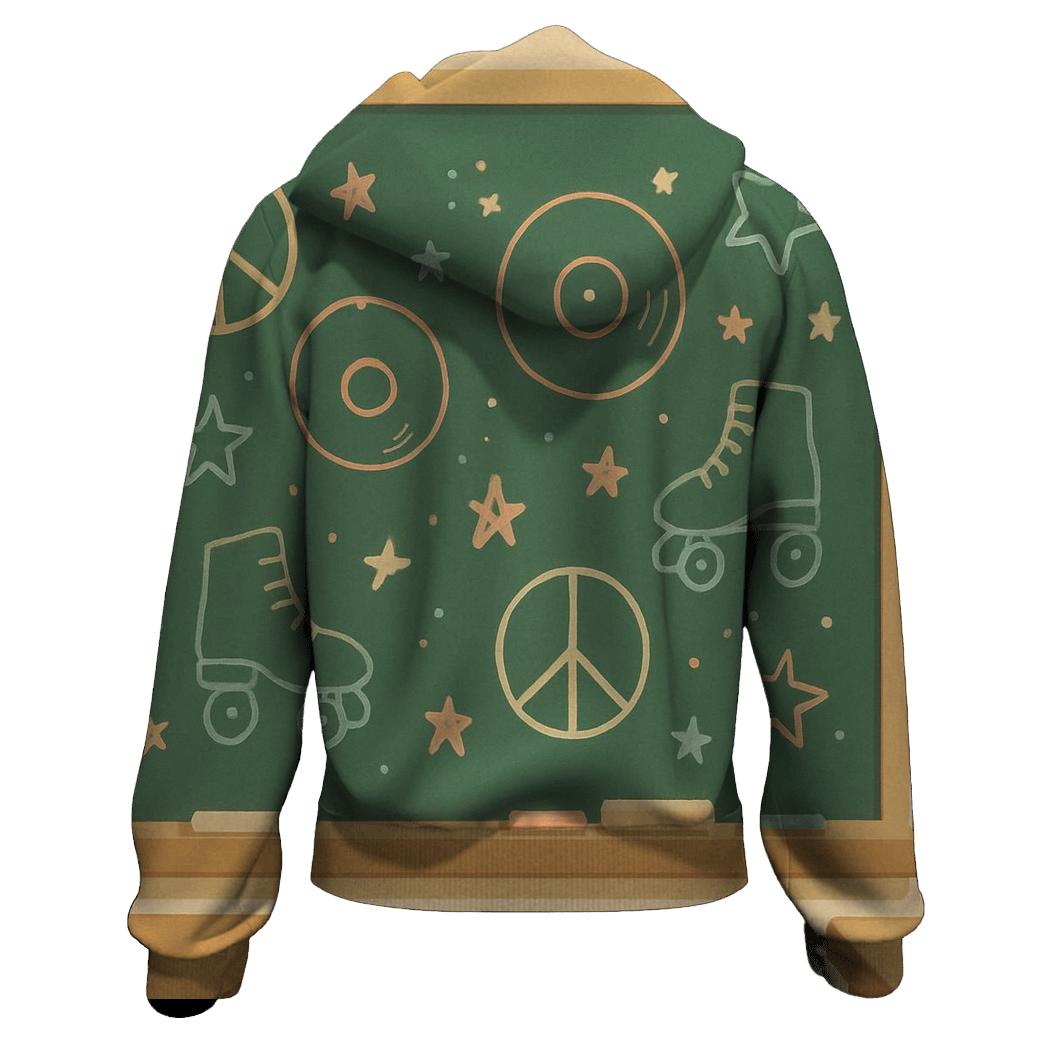 Funky Classroom Doodles graphic hoodies