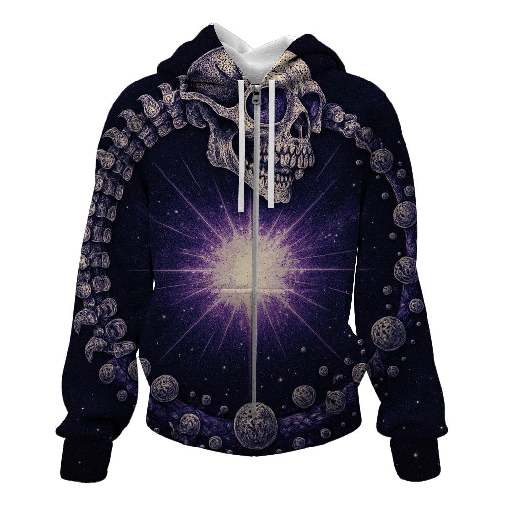 Stellar Spine Ouroboros printed hoodies