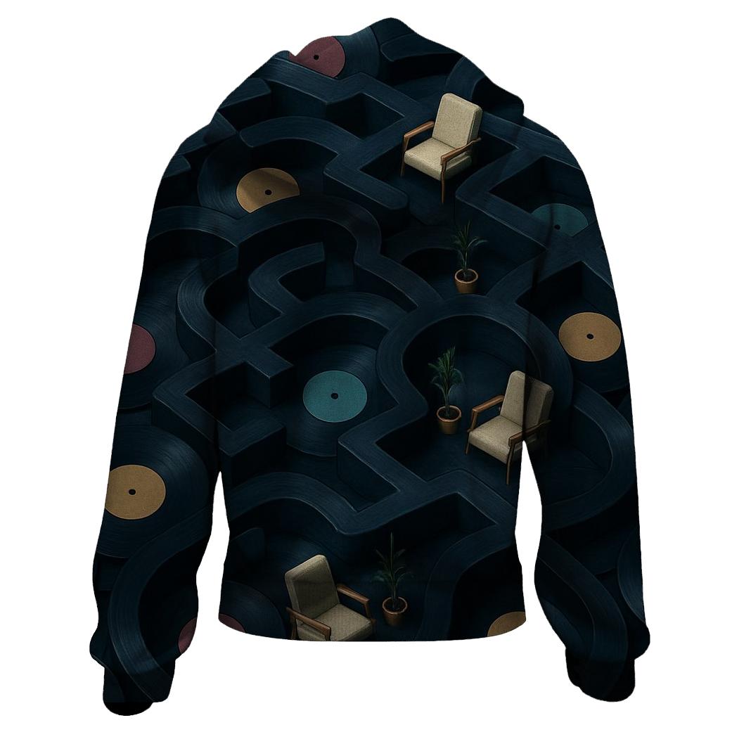 Vinyl Labyrinth Lounge embroidered hoodies