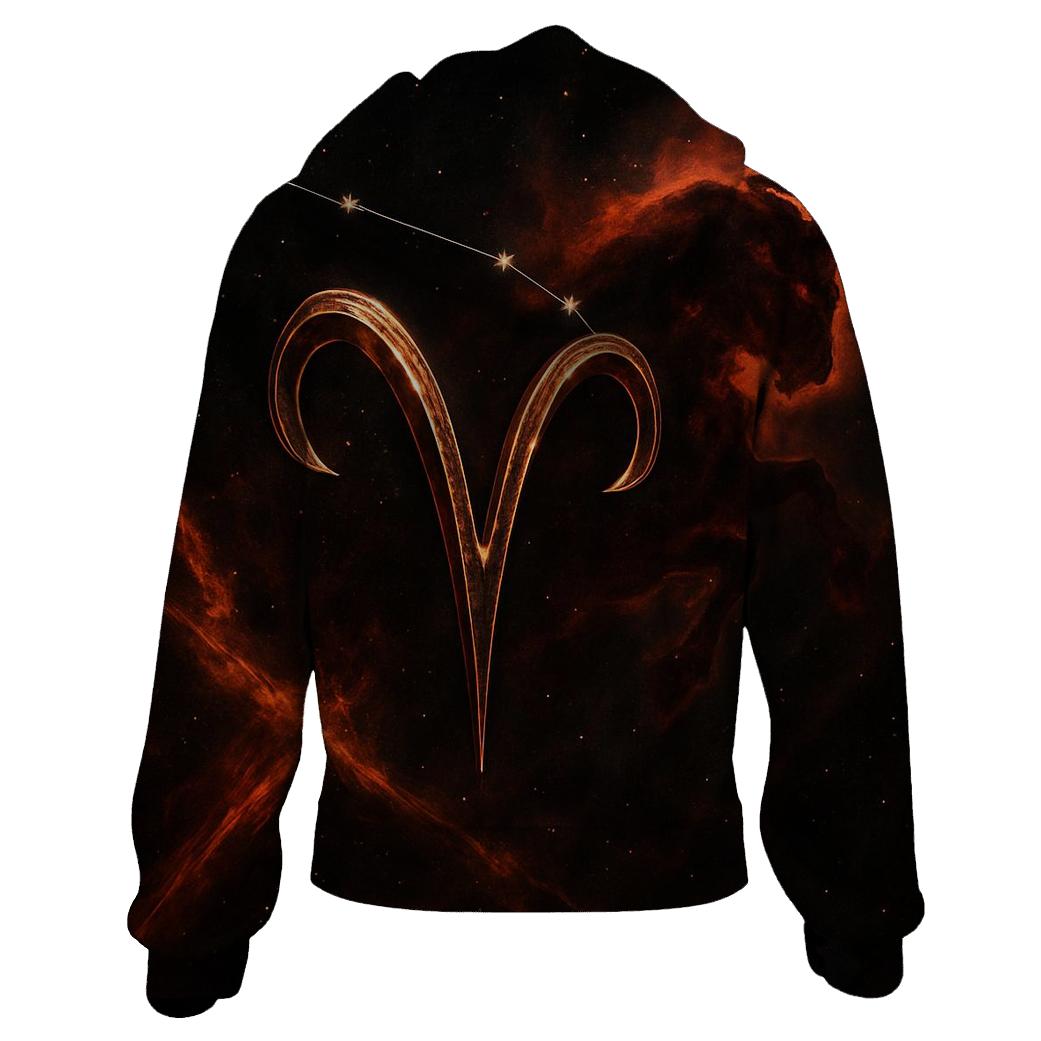 Galactic Aries Fire Trail Sigil heavyweight hoodies