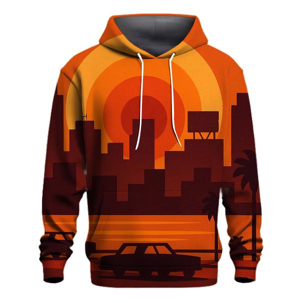 Psychedelic City Sunset hoodie trends