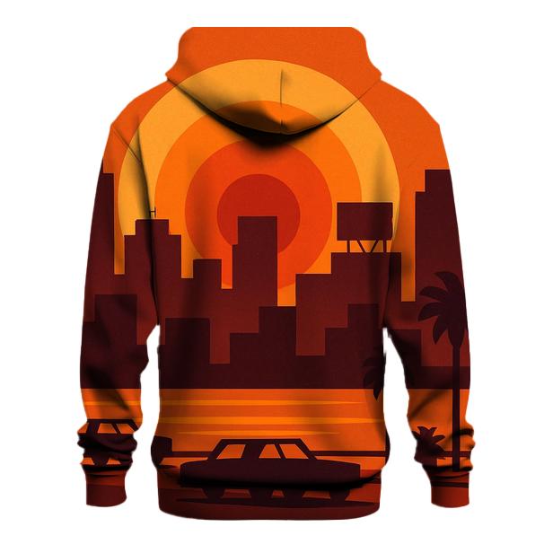 Psychedelic City Sunset hoodie trends