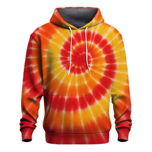Solar Flare Spiral Bullseye Panel printed hoodies