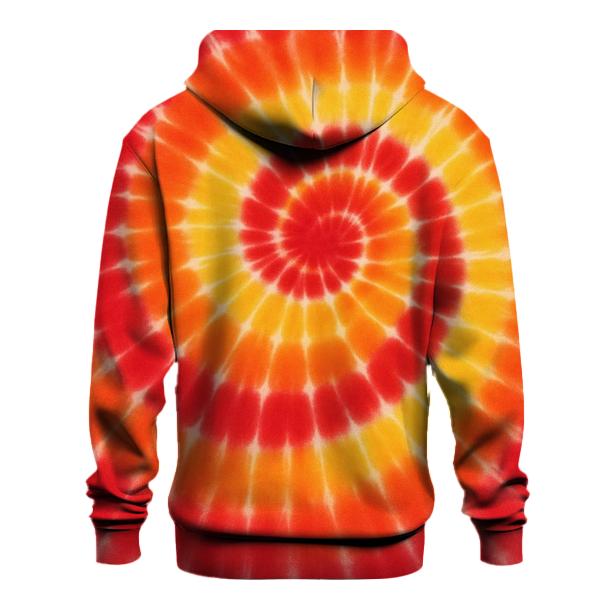 Solar Flare Spiral Bullseye Panel printed hoodies