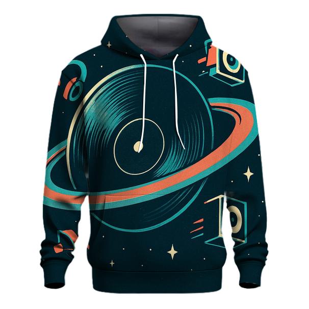 Orbiting Vinyl Planet custom hoodies