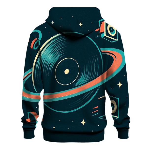 Orbiting Vinyl Planet custom hoodies