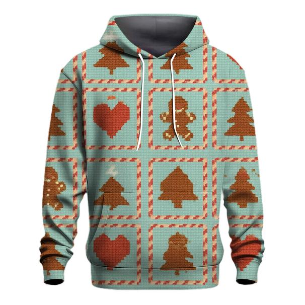 Gingerbread Cookie Grid Parade heavyweight hoodies