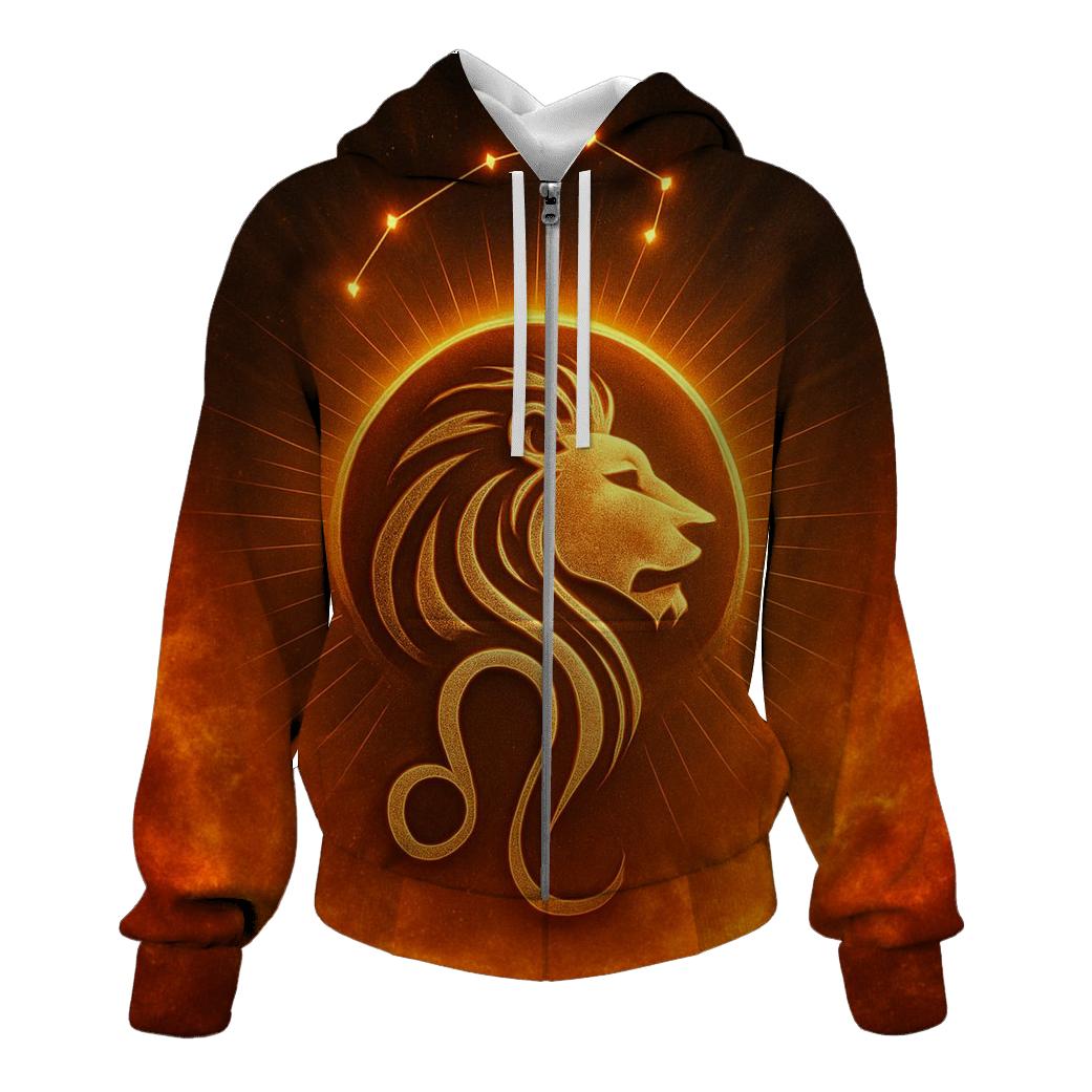 Solar Leo Crown Halo graphic hoodies