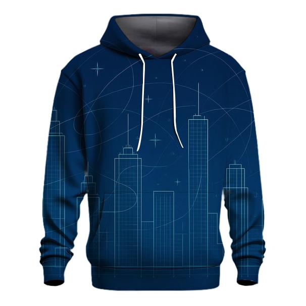 Galactic Blueprint City premium hoodies