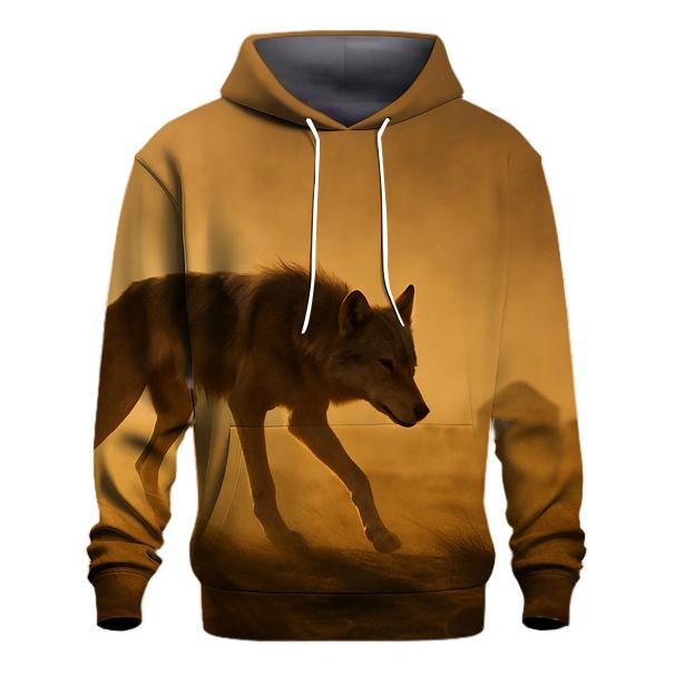 Desert Steppe Wolf In Dust Storm pullover hoodies