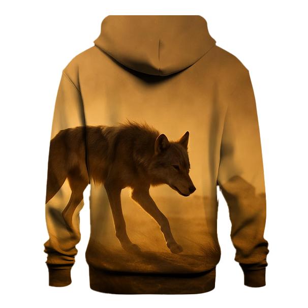 Desert Steppe Wolf In Dust Storm pullover hoodies