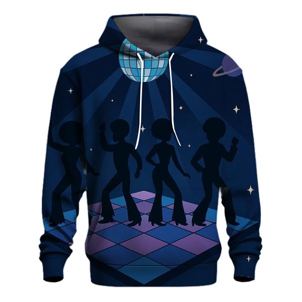 Cosmic Disco Groove printed hoodies