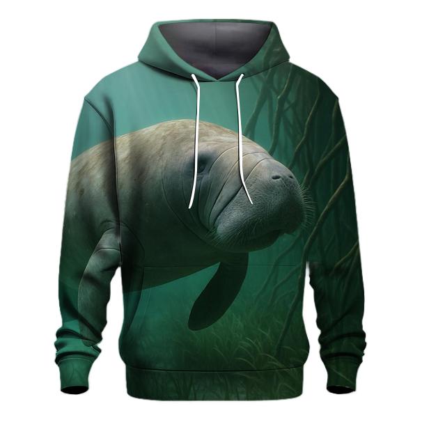 Mangrove Drift West Indian Manatee premium hoodies