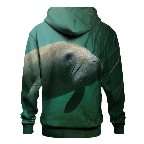 Mangrove Drift West Indian Manatee premium hoodies