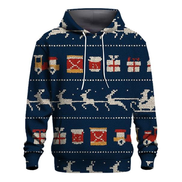 Santa Sleigh Skyline Rows designer hoodies