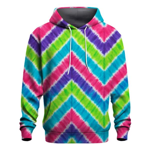 Neon Chevron Accordion Waves graphic hoodies