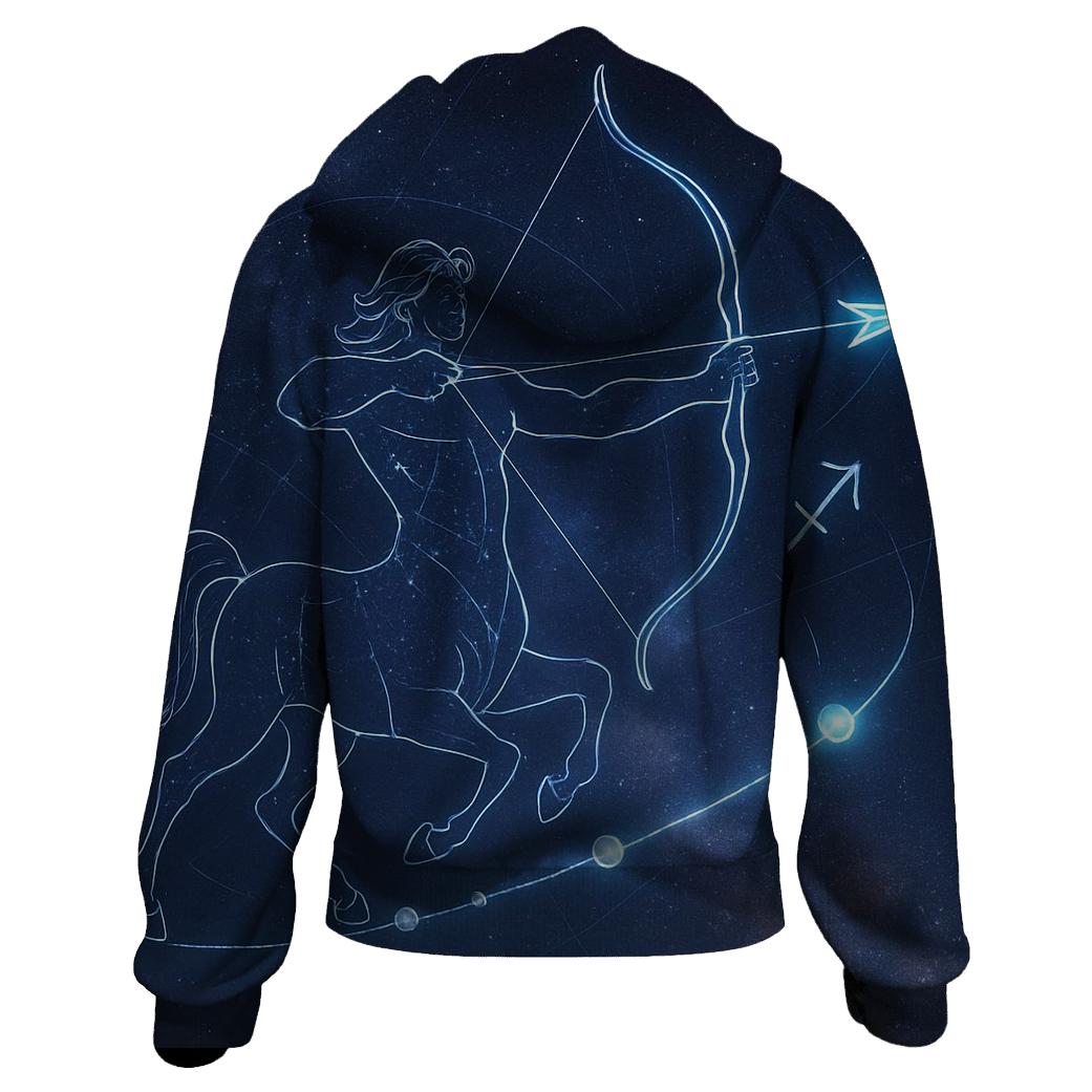 Sagittarius Celestial Archer Trajectory hoodies fashion