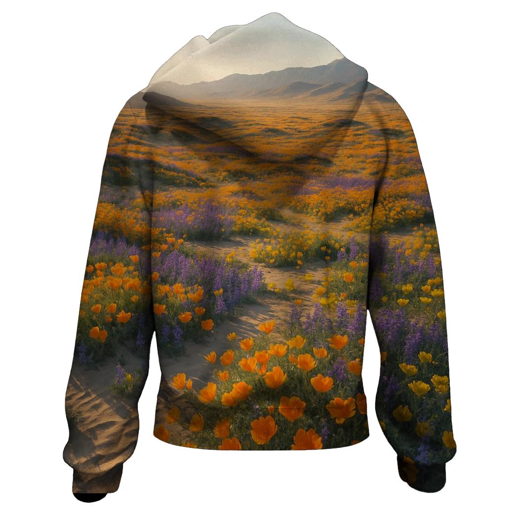 Desert Bloom After Rare Rain printed hoodies