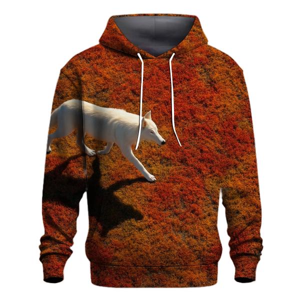 Tundra Wolf Shadow On Autumn Moss lightweight hoodies