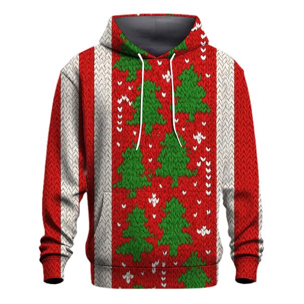 Peppermint Forest Pixel Stripes custom hoodies