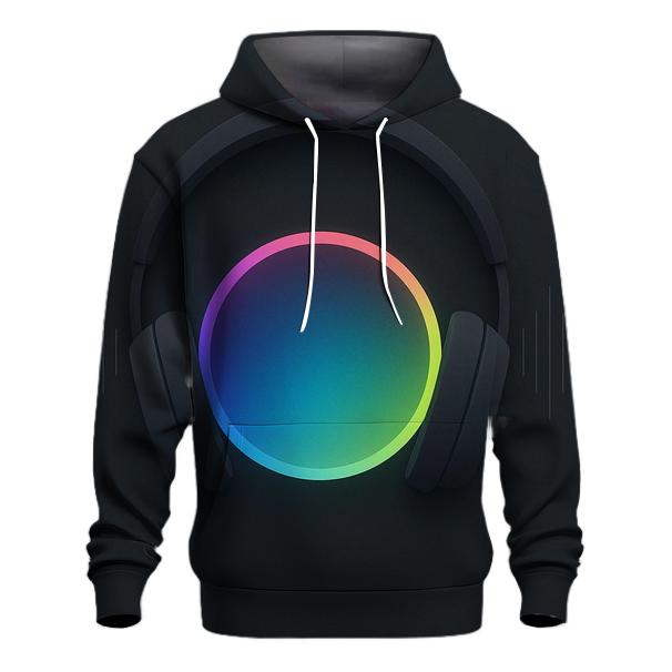 Chromatic Headphone Halo premium hoodies