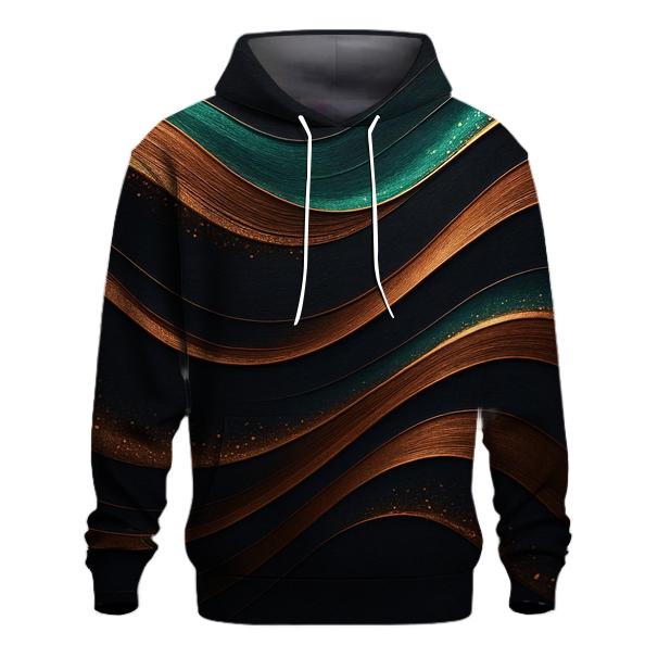 Bronze Aurora Waves hoodies fashion