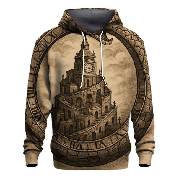 Clocktower City Ouroboros printed hoodies