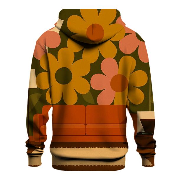 Flower Pattern Living Room premium hoodies