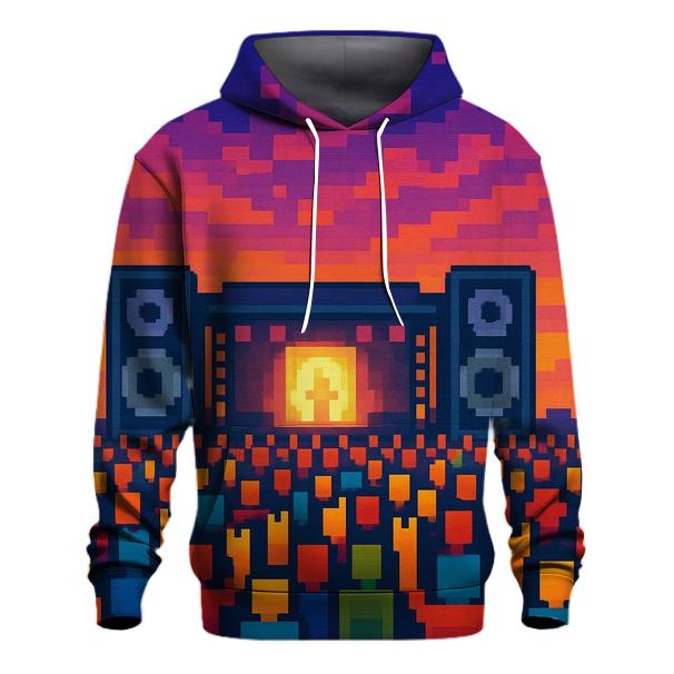 Pixelated Festival Horizon hoodies fashion