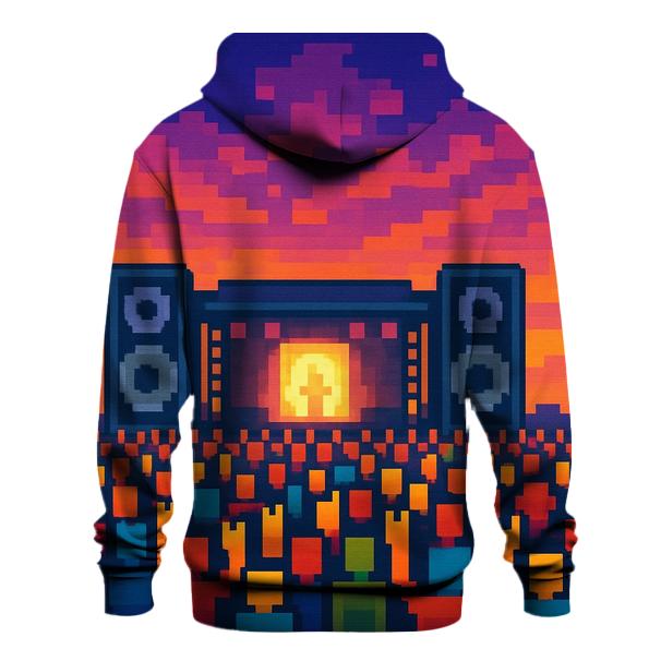 Pixelated Festival Horizon hoodies fashion