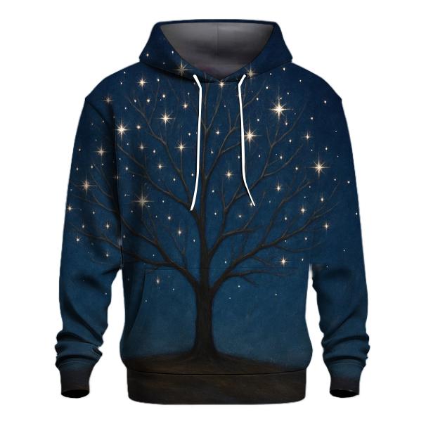Starlit Tree Of Whispers printed hoodies