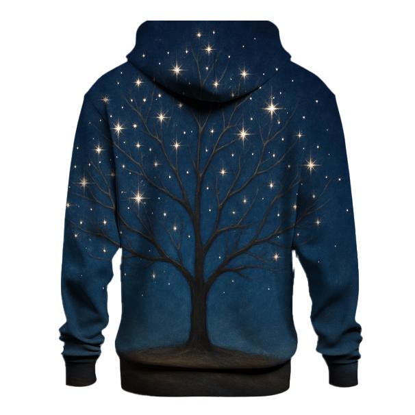 Starlit Tree Of Whispers printed hoodies