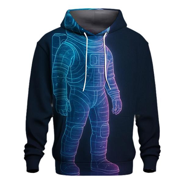 Holographic Astronaut Silhouette hoodies fashion