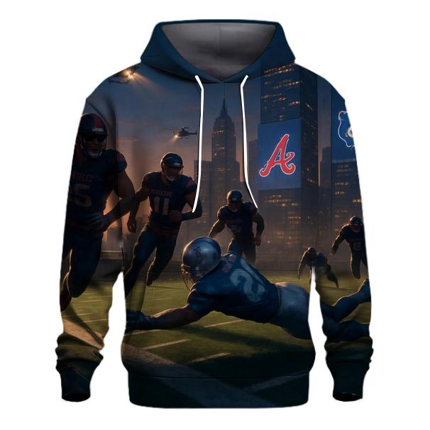 Skyline Rivalry Rush Braves Vs Cubs printed hoodies